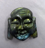 Labradorite Buddha Face Carving Semi Precious Gemstone (1 Piece) | Book Bargain Buy