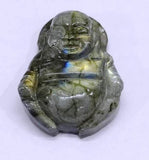 Labradorite Laughing Buddha Carving Semi Precious Gemstone (1 Piece) | Book Bargain Buy