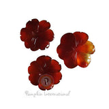 Red Onyx Flower Carving Semi Precious Gemstone (1 Piece) | Book Bargain Buy