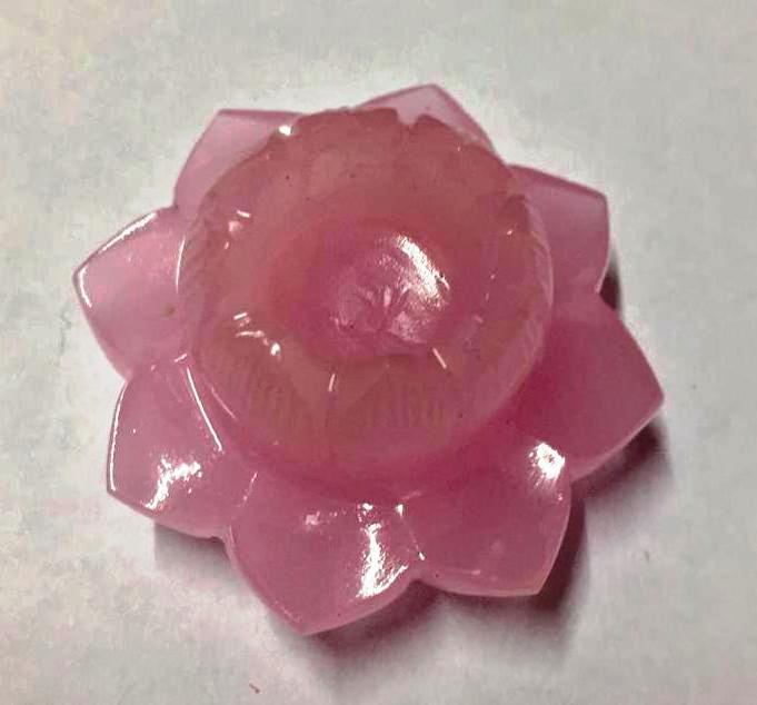 Rose Quartz Flower Carving Semi Precious Gemstone