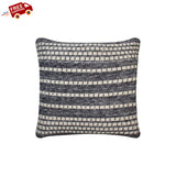 Grey & Ivory Knitted Cushion Cover | Book Bargain Buy