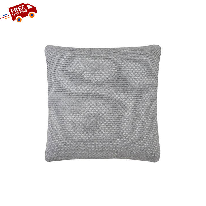 Grey Cotton Knitted Cushion Cover | Book Bargain Buy