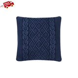 Blue Cotton Knitted Cushion Cover | Book Bargain Buy