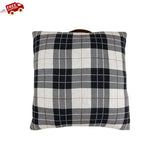 Knitted Floor Cushion for Outdoor in Plaid Pattern | Book Bargain Buy