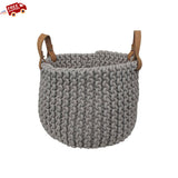 Laundry Basket Cotton Knitted in Grey Color | Book Bargain Buy