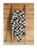 Black & Ivory Check Cotton Knitted Throw (130 x180 cm) | Book Bargain Buy
