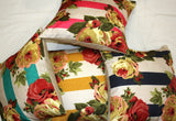 Stripe Floral Printed Cushion Cover (16" x 16") | Book Bargain Buy