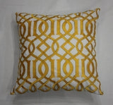 Grid Embroidered Cushion Cover (16