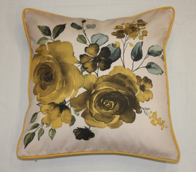 Rose Floral Printed Cushion Cover (16" x 16") | Book Bargain Buy