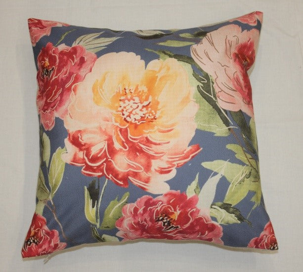 Cabbage Rose Printed Cushion Cover (16" x 16") | Book Bargain Buy