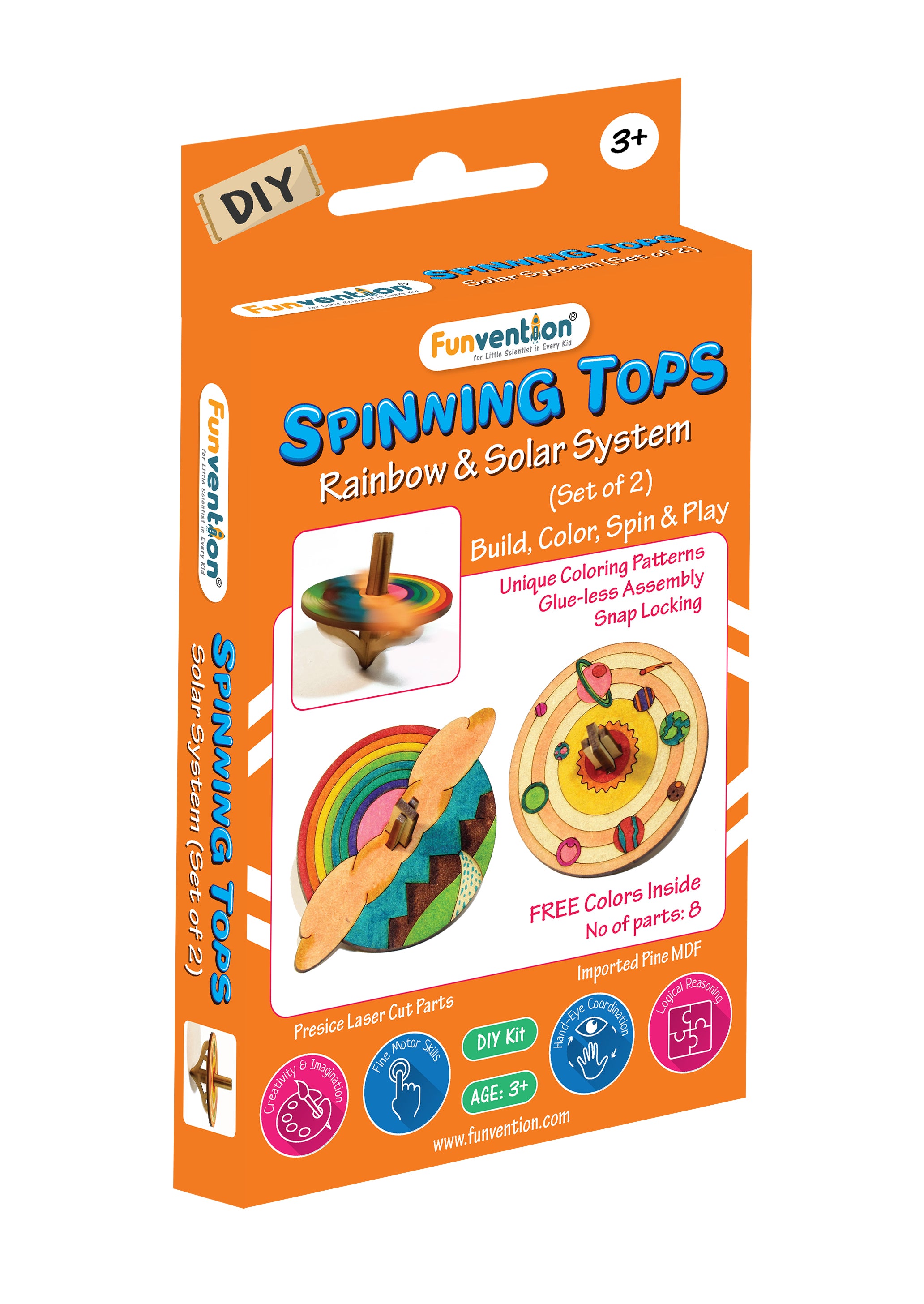 Spinning Tops (Solar System) - Pack of 6