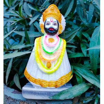 Poly Resin Khatu Shyam Ji Marble Statue (Multi Colour, 1 pc) | Book Bargain Buy