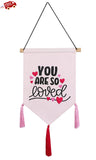 Treasure Hunt® Fabric Wall Hangings for Home Decoration Banner 'You are SO Loved' | Book Bargain Buy