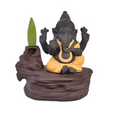 Polyresin Lord Ganesha Smoke Fountain (Black & Yellow) | Book Bargain Buy