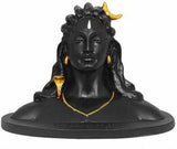 Lord Shiva in Dhyana Mudra Adiyogi Shiva Idol - 16.5 cm (Polyresin, Black) | Book Bargain Buy