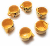 Ceramic Smiley Emoji Tea Coffee Cups (Set of 6) | Book Bargain Buy
