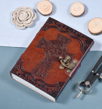 Embossed Leather Journal with Handmade Paper | Book Bargain Buy