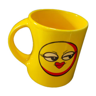 Smiley Face Design Printed Colorful Coffee & Tea Ceramic Coffee Mug - 350 ml (Beauty Girl) | Book Bargain Buy
