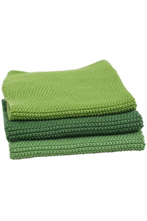  Dish Towel Knitted Set of 3 Color (Med Green, Android Green, Chilli Green) | Book Bargain Buy