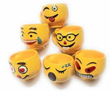 Ceramic Smiley Emoji Tea Coffee Cups (Set of 6) | Book Bargain Buy