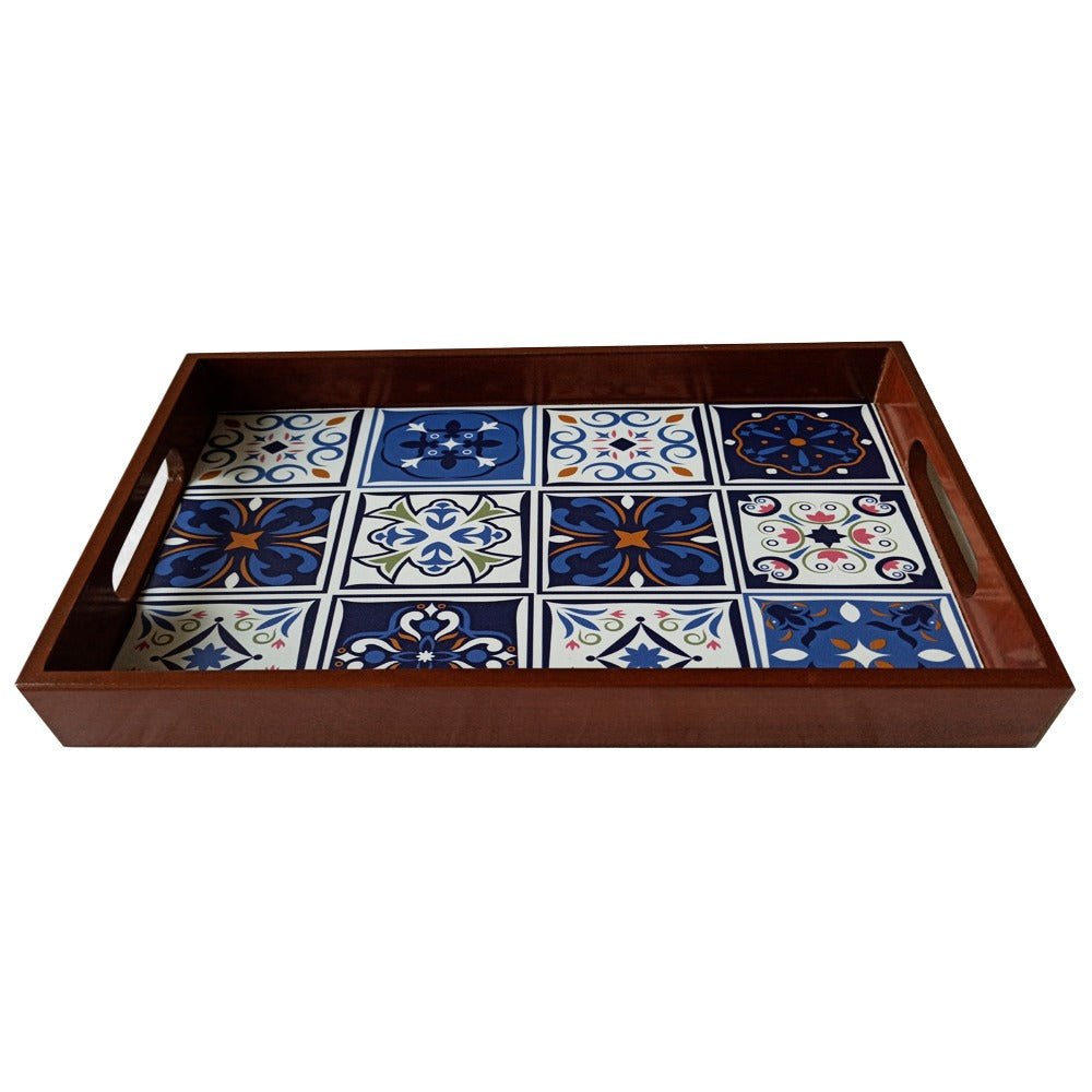 Angira Handicrafts Wooden Serving Tray ( 30 x 20 x 4 cm ) | Book Bargain Buy