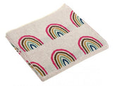 Multi Color Rainbow Shell Cotton Knitted Baby Blanket