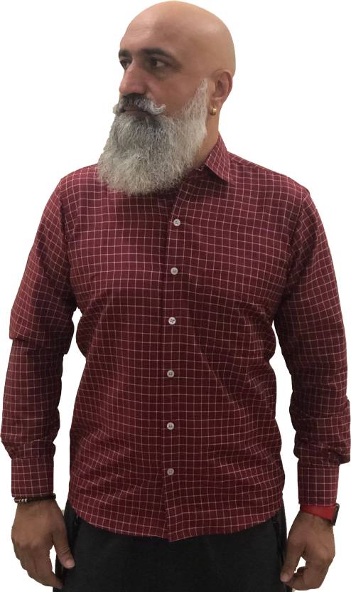 Men Regular Fit Checkered Casual Shirt by Ukotini Studio
