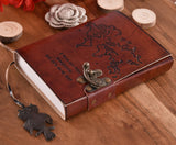 World Map Embossed Leather Journal with C-Lock | Book Bargain Buy